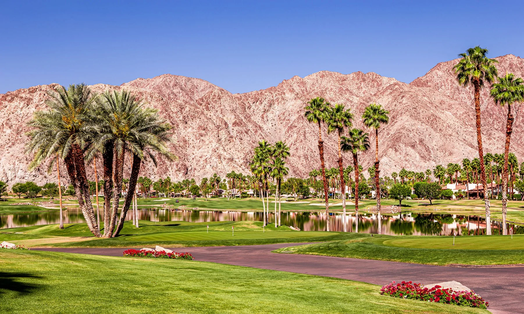 Mountain plain view located in La Quinta County California